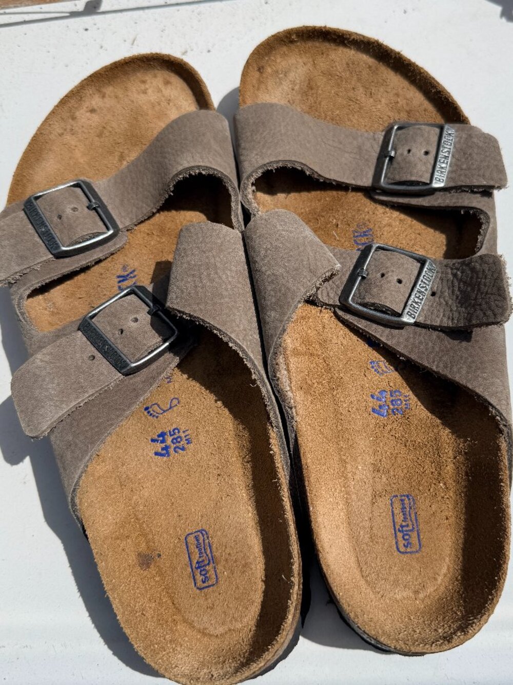 Birkenstock Sandals Arizona Soft Footbed Color Taupe sz 44